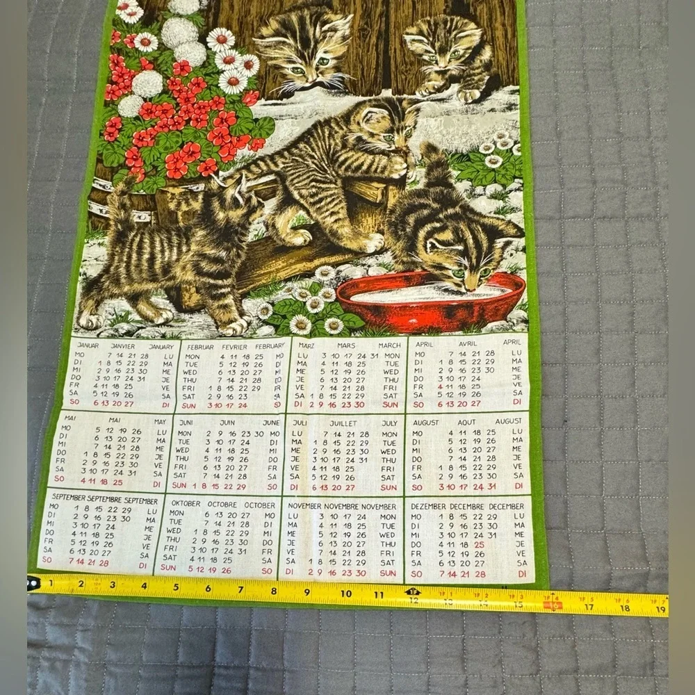 Vintage Calendar Cats Kitten